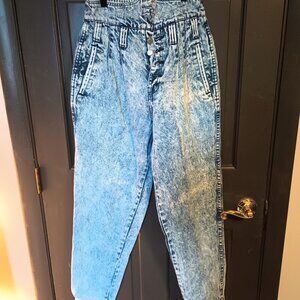 Vintage 80s Acid-washed High-waisted Jeans Stefano Brand
